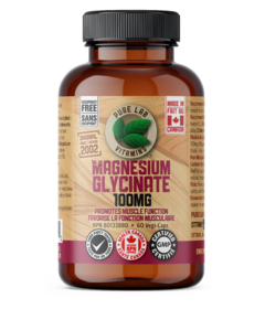 Pure Lab Vitamins Magnesium Glycinate 100mg Excipient Free