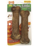 Nylabone Healthy Edibles Bacon Wolf Size Twin Pack