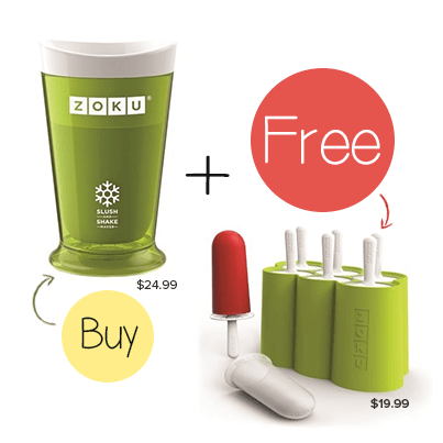Zoku Slush & Shake Maker with a FREE Zoku Classic Pop Maker Zoku Slush & Shake Maker with a FREE Zoku Classic Pop Maker