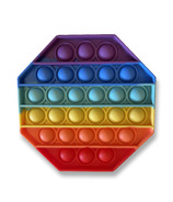 Sariso Boba Pop Fidget Toy Rainbow Octagon
