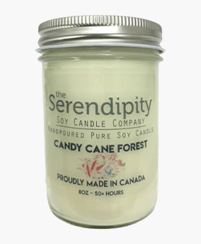 Serendipity Candles Mason Jar Candy Cane Forest