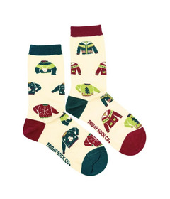 Friday Sock Co. Women's Ugly Christmas Sweaters on Socks