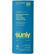 ATTITUDE Sunly Kids Face Stick Mineral Unscented SPF30