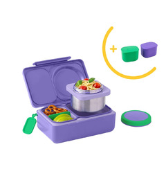 OmieLife OmieBox UP Bento Box Galaxy Purple + Dip Bundle