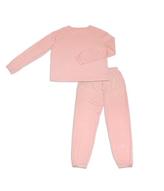 Silkberry Baby Women's Bamboo Long Sleeve Loungewear Set Coral Blush
