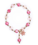 Assortiment de bracelets en cristal rose de la Boutique Great Pretenders