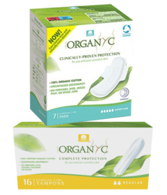 Organyc Regular Tampon & Overnight Flow Pads Bundle