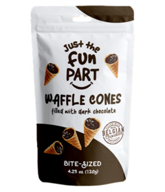 Just the Fun Part Waffle Cones Dark Chocolate