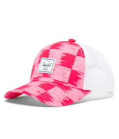 Herschel Supply Whaler Cotton Mesh Cap Check Yourself Raspberry