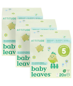 ATTITUDE Disposable Unscented Diapers Size 5 Bundle