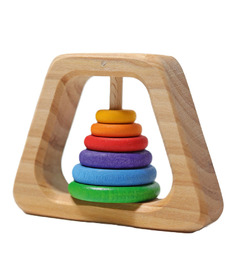 Grimm's Rattle Pyramid With 6 Discs Multi-Colour