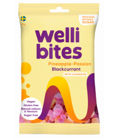 Wellibites Sugar Free Gummies Pineapple Passion & Blackcurrant