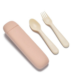 image of Nouka Reusable Utensil Set & Carry Case Soft Blush with sku:331697