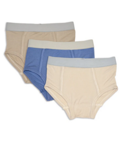 Silkberry Baby Bamboo Briefs Pack Blue, Feather and Almond Milk