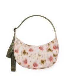 BAGGU Medium Nylon Crescent Bag Abstract Floral
