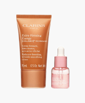 Spend $75 on Clarins to receive a Free Glow Duo ($58 Value)