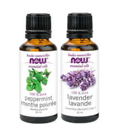 NOW Foods Lavender + Peppermint Essential Oils Bundle