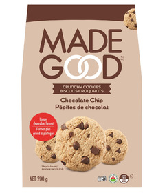 image of MadeGood Crunchy Cookies Chocolate Chip  with sku:316079