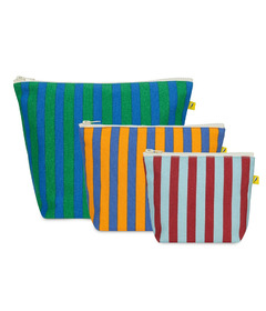Fluf Zip Pouches Awning Stripe Set
