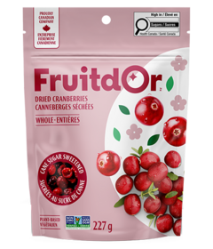 Fruit d'Or Dried Cranberries Whole Cane Sugar Sweetened
