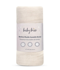 Baby Bliss Bamboo Muslin Swaddle Blanket Sand