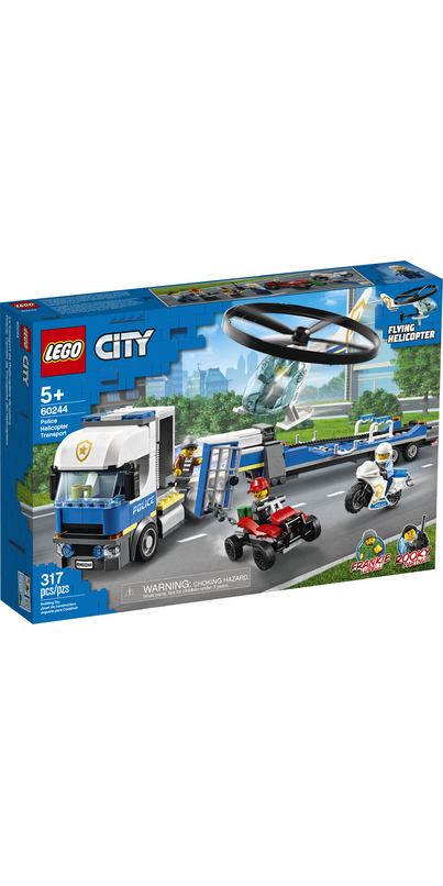 Lego city police helicopter transporter hot sale