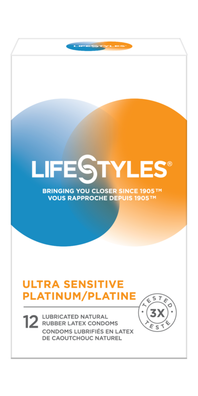 Buy LifeStyles Ultra Sensitive Platinum Lubricated Latex Condoms at