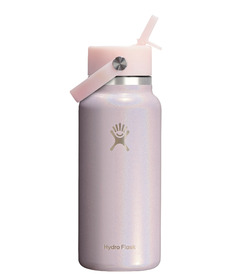 Hydro Flask Wide Mouth with Flex Straw Cap Glimmer Pink