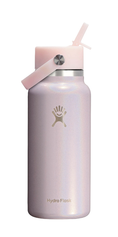 Buy Hydro Flask Wide Mouth with Flex Straw Cap Glimmer Pink at