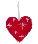 Pokoloko Hand Embroidered Ornament Heart