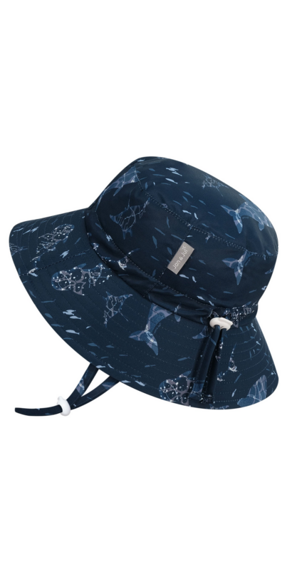 Jan & Jul Aqua-Dry Bucket Hat Navy Whale Play