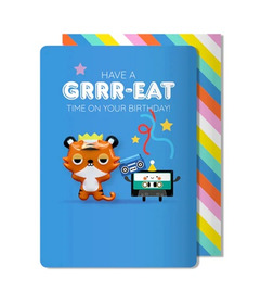 Pango Birthday Tiger Magnet Card
