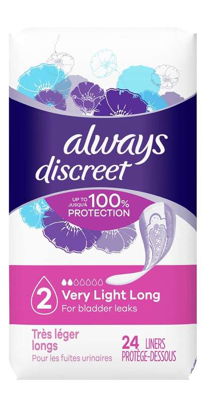 Buy Always Discreet Incontinence Liners Very Light Absorbency Long ...