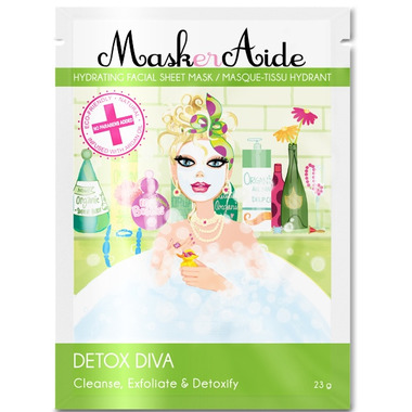 MaskerAide Detox Diva Hydrating Facial Sheet Mask MaskerAide Detox Diva Hydrating Facial Sheet Mask