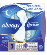 Always Pure Cotton with FlexFoam Size 1 Regular Flow Pads with