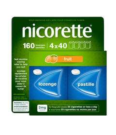 Nicorette 2mg Nicotine Replacement Lozenges Fruit