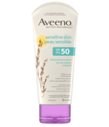 Aveeno crème solaire minérale peau sensible FPS 50