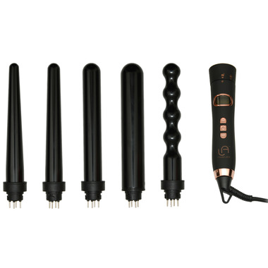Le Angelique Celebrite 5 In 1 Interchangeable Curling Wand Set Le Angelique Celebrite 5 In 1 Interchangeable Curling Wand Set