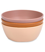 Tiny Twinkle Plastic Tableware Bowls Set Sand, Cinnamon and Taupe