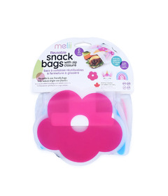 Melii PEVA Snack Bags 6 piece Set Unicorn/Flower/Rainbow
