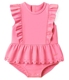 Souris Mini Baby One Piece Ruffle Swimsuit Pink