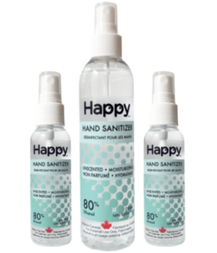 Happy Hand Sanitizer Spray Unscented Bundle