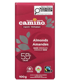 Camino 55% Cacao Almond Dark Chocolate Bar
