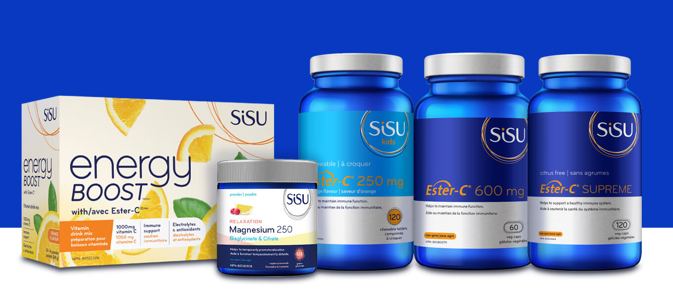 SISU products with fresh fruit