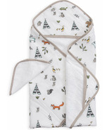 Little Unicorn Cotton Hooded Towel & Wash Cloth Set Forest Friends