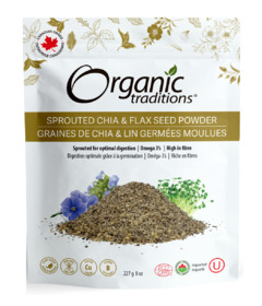 image of Organic Traditions Sprouted Chia & Flax Seed Powder with sku:334037