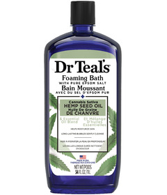 Dr Teal's Foaming Bath with Pure Epsom Salt Cannabis Sativa Hemp Seed Oil