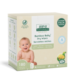 Aleva Naturals Bamboo Baby Dry Wipes Club Pack