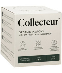 Collecteur Organic Cotton Applicator Tampons Super