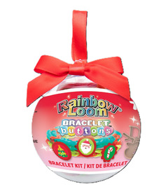Rainbow Loom Christmas Ornament Bracelet Button Kit
